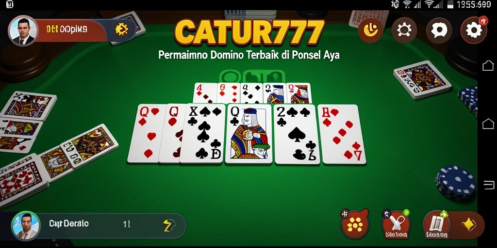 Tampilan seru gameplay Domino di CATUR777.