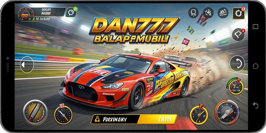 Tampilan gameplay balapan mobil yang memukau di DAN777.