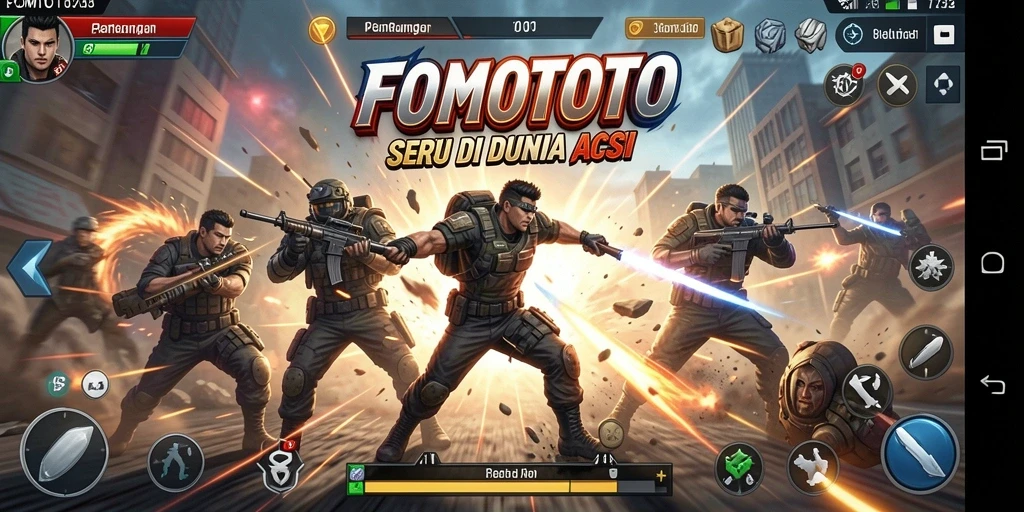 Gameplay FOMOTOTO menampilkan aksi seru dan menegangkan.