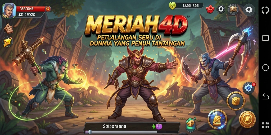 Screenshot gameplay <strong>MERIAH4D</strong> menunjukkan aksi petualangan seru dan grafis menawan.