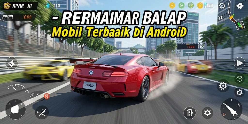 Tampilan gameplay balap mobil yang mengasyikkan di RPRR.