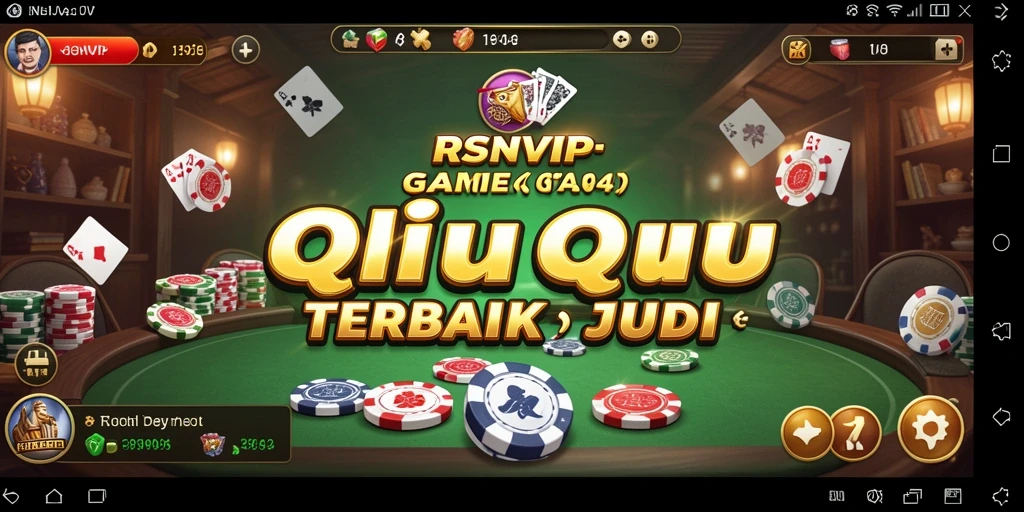 Screenshot gameplay QiuQiu RSNVIP menunjukkan suasana kompetitif yang mendebarkan.