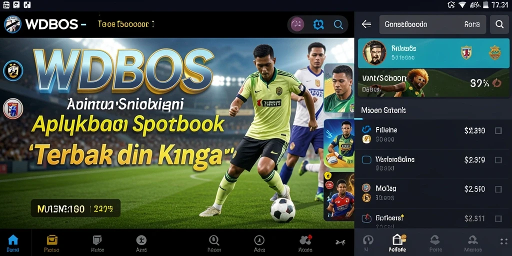 Tampilan gameplay menarik dalam aplikasi WDBOS Sportsbook.